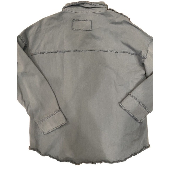 La Miel Warm My Heart Shacket Size Small Blue Casual Wear Trendy Layering NWT - Picture 2 of 3